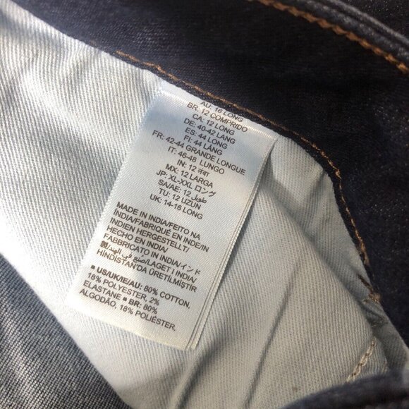 Womens Amazon Essentials Straight Denim Blue Jeans Size 12 Long - Picture 5 of 5